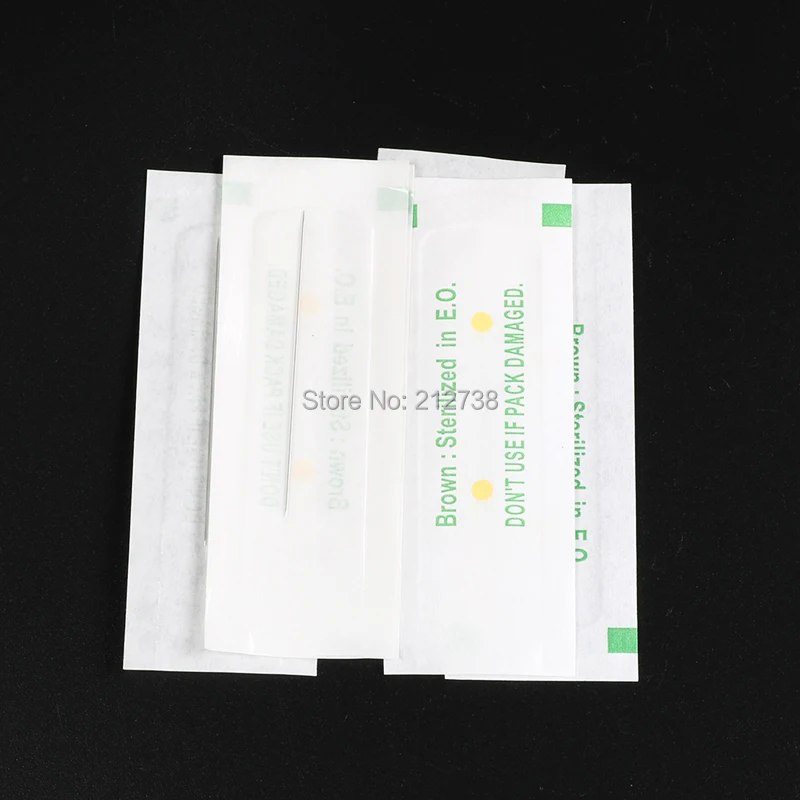 Free Shipping 1RL 500Pcs Sterilized Stainless Steel Permanent Makeup Needles Normal Needles Eyebrow-Tattoo Needles