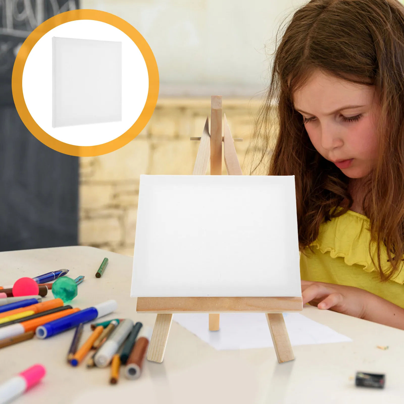 5Pcs Lightweight Thin Canvas Boards for Oil Painting Beginners Artists Practice Teaching DIY Art Projects Smooth Non-Shrink