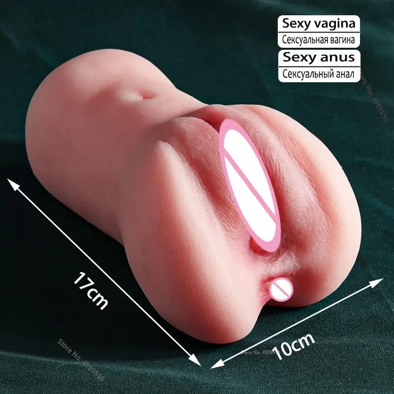 Sex Toys For Men Soft Silicone Adult Supplies Real Pussy Pocket Pusssy Anus Fake Vagina¨sex Toy 2 In 1 Male Masturbator Man Can