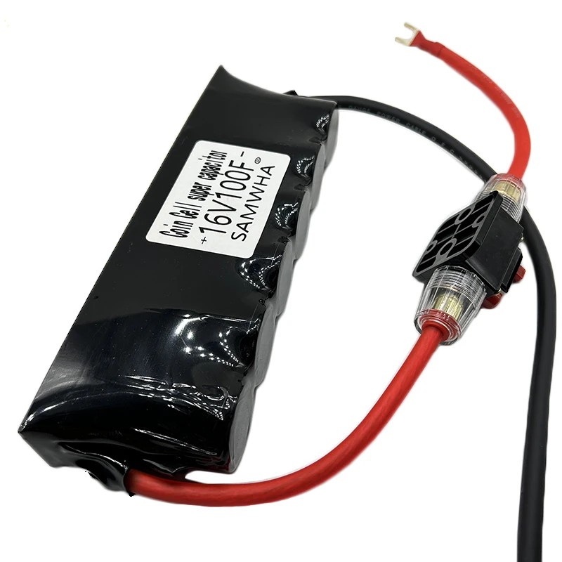 Super Farad โมดูลแบตเตอรี่ตัวเก็บประจุ16V100F วงจรเรียงกระแสสตาร์ทรถเพื่อป้องกันการประหยัดเชื้อเพลิงและการควบคุมแรงดันไฟฟ้าของแบตเตอรี่