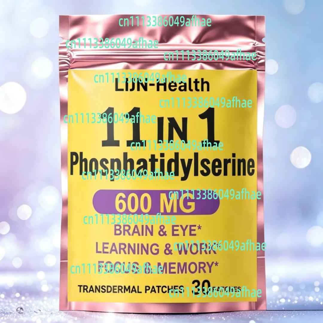 30 Patches Phosphatidylserine Transdermal Patches with B6 & B12, Bacopa Monnieri for Memory, Cognitive, Focus Concentration