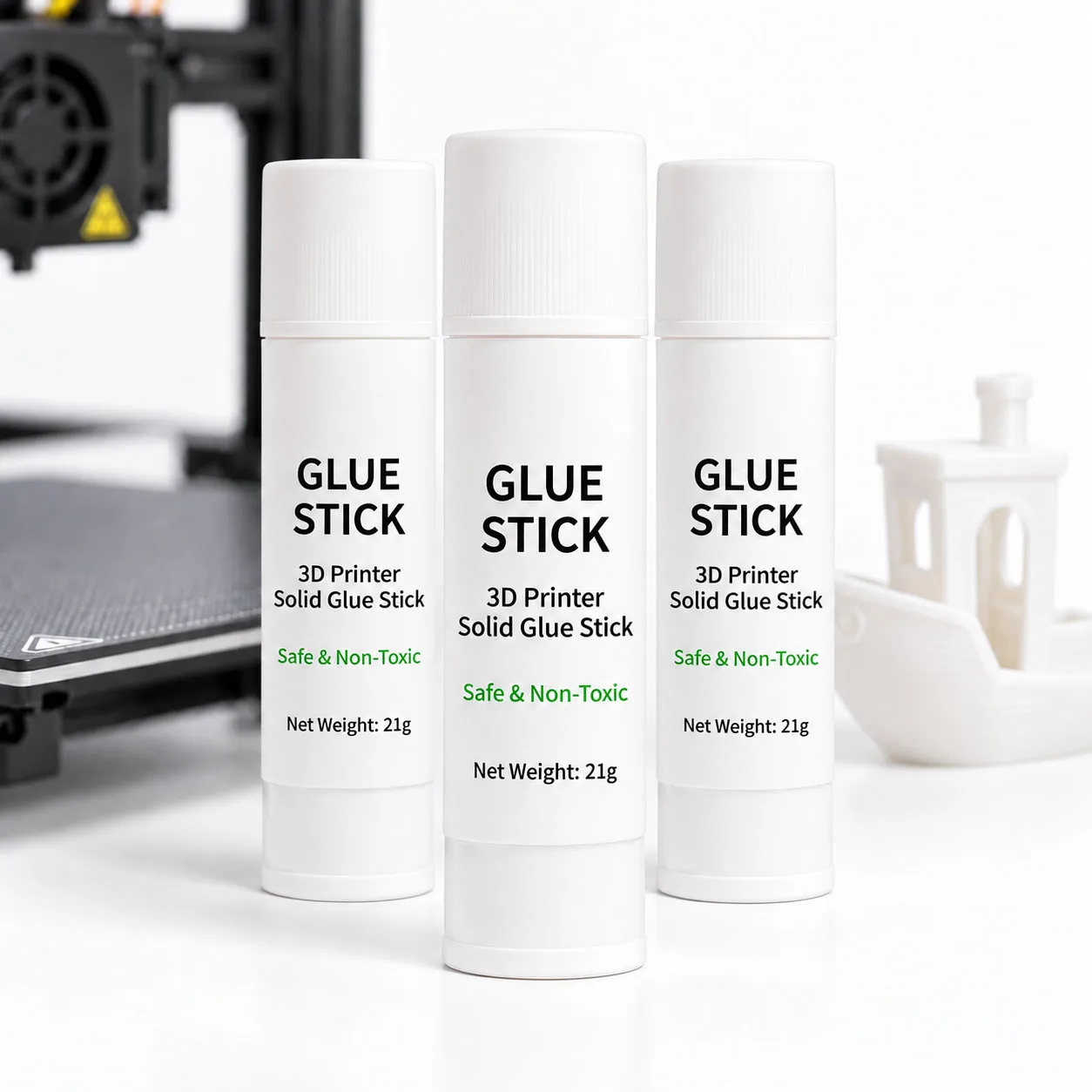 3D Printer Glue Sticks for Hot Bed Warping Reducing 3D Printer Bed Adhesive PVP Solid 3D Print Glue Stick