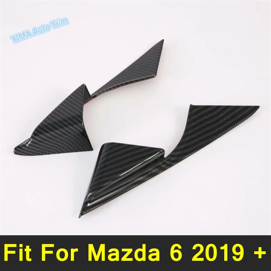 

Carbon Fiber Auto Grain Interior Window Pillar A Triangle Decor Cover Stickers Trim Exterior Accessories For Mazda 6 2019 - 2024