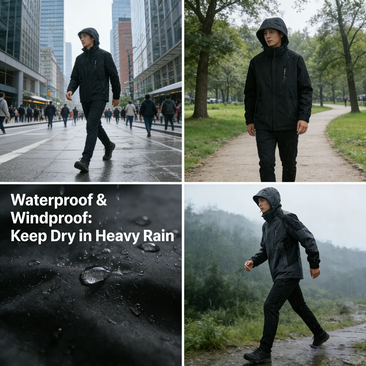 Spring Autumn Men's Hiking Waterproof Jackets Outdoor Men Sports Breathable Hood Coats Men Windbreaker Climbing Jacket Clothing