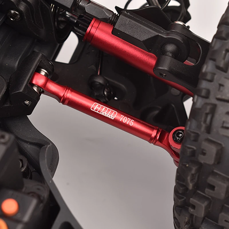 Tirante dello sterzo anteriore in alluminio da 2 pezzi, per parti di aggiornamento ARRMA 1/8 MOJAVE 4X4 4S BLX Desert Truck RTR-ARA4404T1/T2