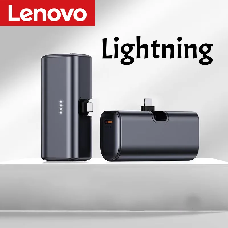 Lenovo 22.5W Snelladen 500000mAh Mini Draagbare Oplader USB-C Powerbank Geschikt voor iPhone 16/15 Serie en Android Apparaten