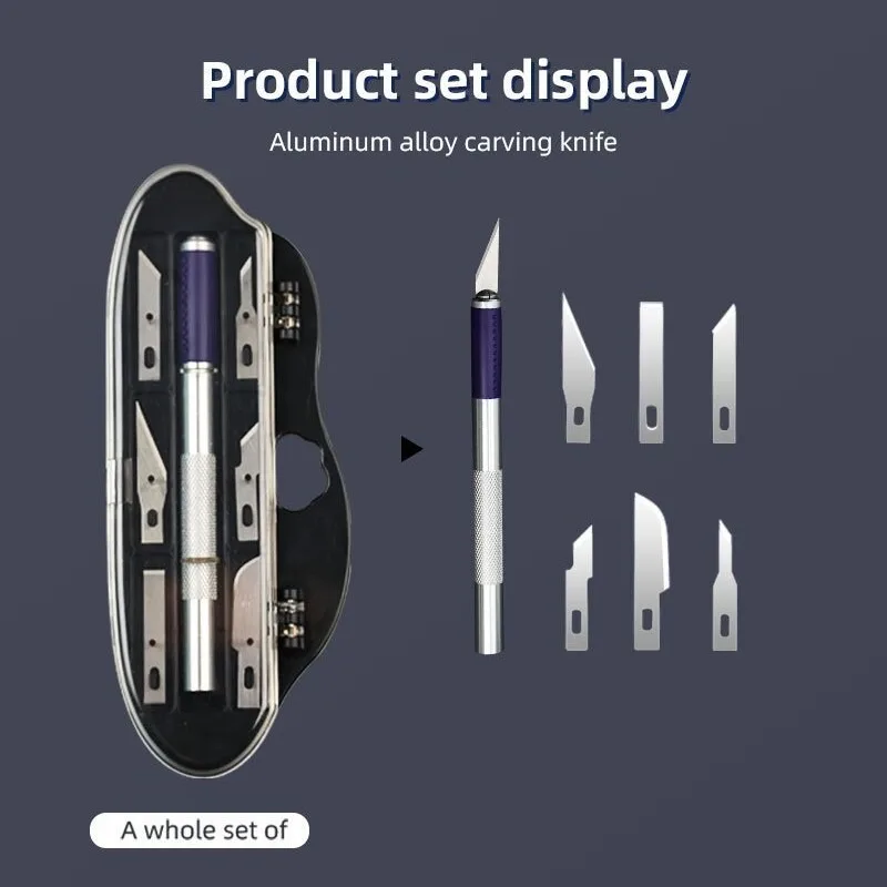Anti slip thickened metal carving knife with 18 gauge handle art knife for removing glue, scraping tin, and carving
