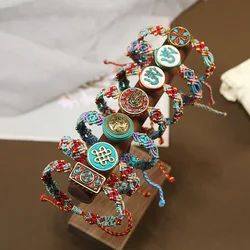 Tibetan Ethnic Style Hand-woven Nepalese Bracelet Retro Woven Bracelet for Couples Jewelry Gifts Literary Accessories