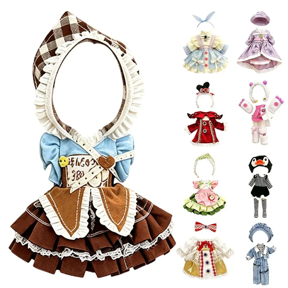 Change Clothes 8 Points BJD Doll Clothes 11-17cm 12 Points OB11 Doll Clothes Material Dollhouse Display Display Accessories