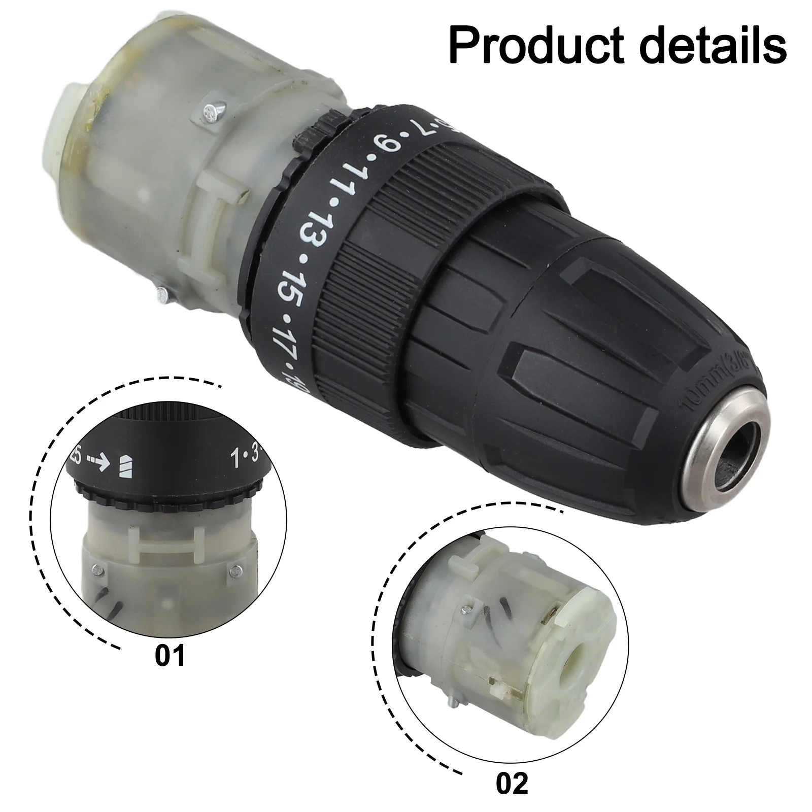 Drill Gear Box Replacement Part Compatible with Multiple 12V 16.8V 21V Cordless Drill Models from Various Manufacturers