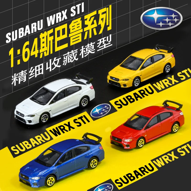 

1:64 Subaru WRX STI модель автомобиля из сплава, модель игрушечного автомобиля, украшение, небольшой подарок