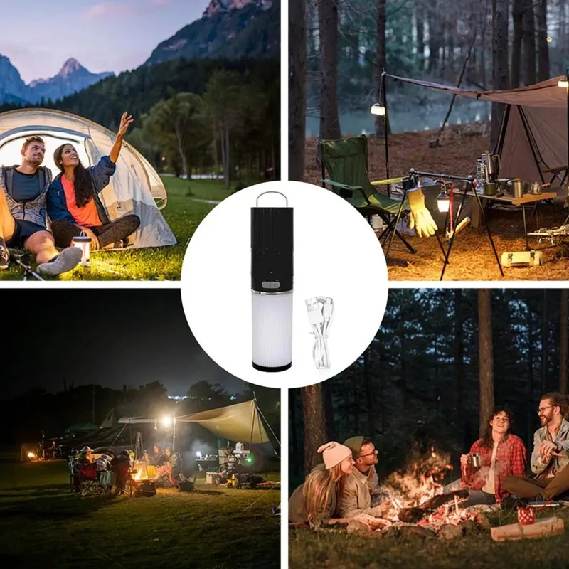 Guirxiété lumineuse LED portable pour tente de camping, lampe de poche, lumière de randonnée, plusieurs modes d'éclairage, extérieur