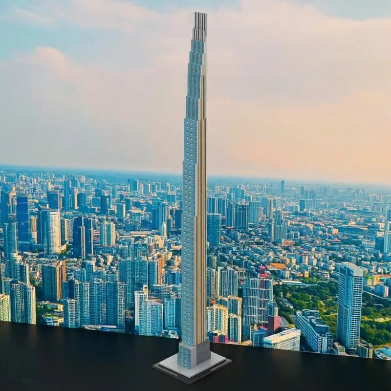 

MOC Нескребок городской пейзаж 111 Западная 57-я улица Steinway Tower строительный блок модель DIY детская сборная игрушка подарок на день рождения украшение