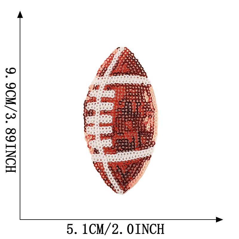 Glitzernder Rugby-Aufnäher zum Aufbügeln für Kleidung, Outdoor-Aufkleber, Jacke, bestickt, zum Nähen, Stoff, Kinderstich, Thermo-DIY, Nas Vendki Mochila – Detail 9