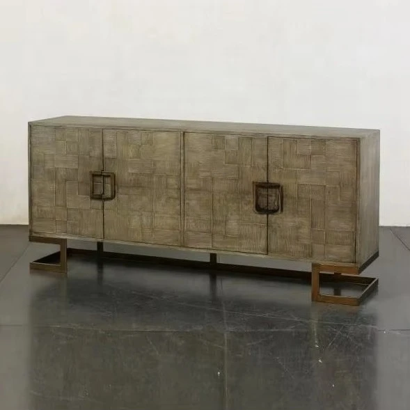 Modern Nordic Oak Wood Sideboard Luxury Sideboard Entrance Console Sideboard Storage Cabinet With Doors