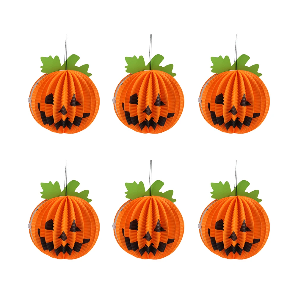 6 Pcs Jack-o-lantern Halloween Decorated Indoor Decoration Decorations for Home