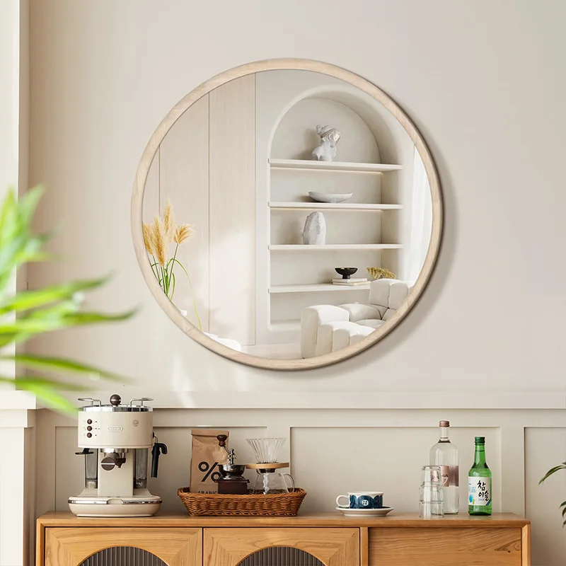 

Modern simple round mirror mirror dressing mirror toilet hanging bathroom