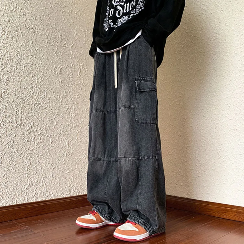 Y 2K Koreaanse Stijl Rechte Jeans Hiphop Punk Streetwear Vintage Jeans Wijde Pijpen Grote Zak Overalls Pantalon Homme Jean Hot Sale