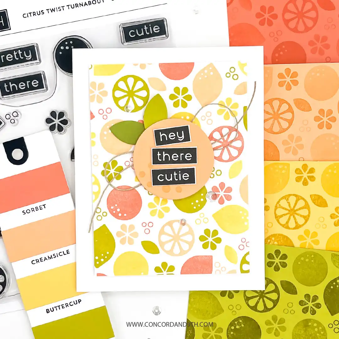 Citrus Crush Tumblers Shortcuts Metal Cutting Dies Clear Stamps Stencil for DIY Scrapbook Craft Supplies 2024 Spring Print