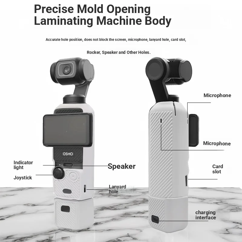 Camera Bag for DJI Handheld Gimbal Camera Pocket 3 Standard Edition and Creator Combo, Silicone Protective Case, Wear-Resistant