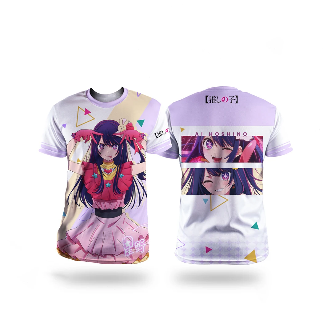 New Anime Manga Oshi No Ko T-Shirts Ai Hoshino 3D Print Men's Women Short Sleeves T Shirt Harajuku Y2k Tops Tees Kids Clothing