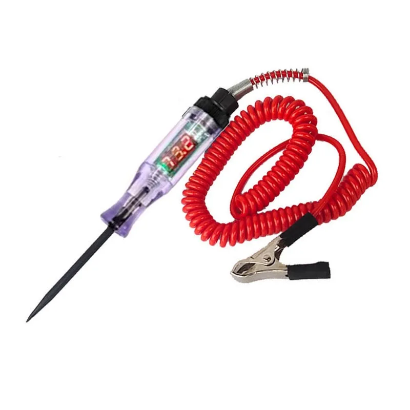 3-48V Car Circuit Tester Digital Electric Circuit Line Test Pen 12V Probe Lamp Light Voltage Diagnostic Tool Truck Motorcycle