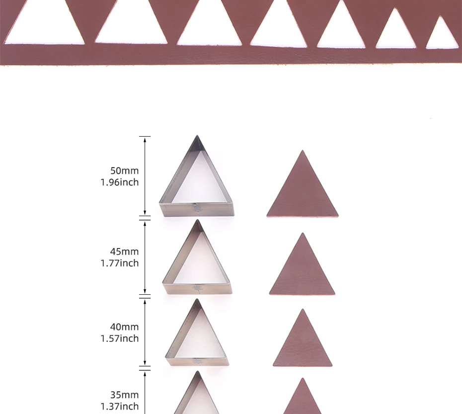QJH 20–50 mm gestanzte Lederohrringe/Tropfenformschneider/8 Formen/Herz/Quadrat/Abgerundetes Quadrat/Dreieck/Hexagon/Pflaume/Tropfen/Blatt – Detail 14