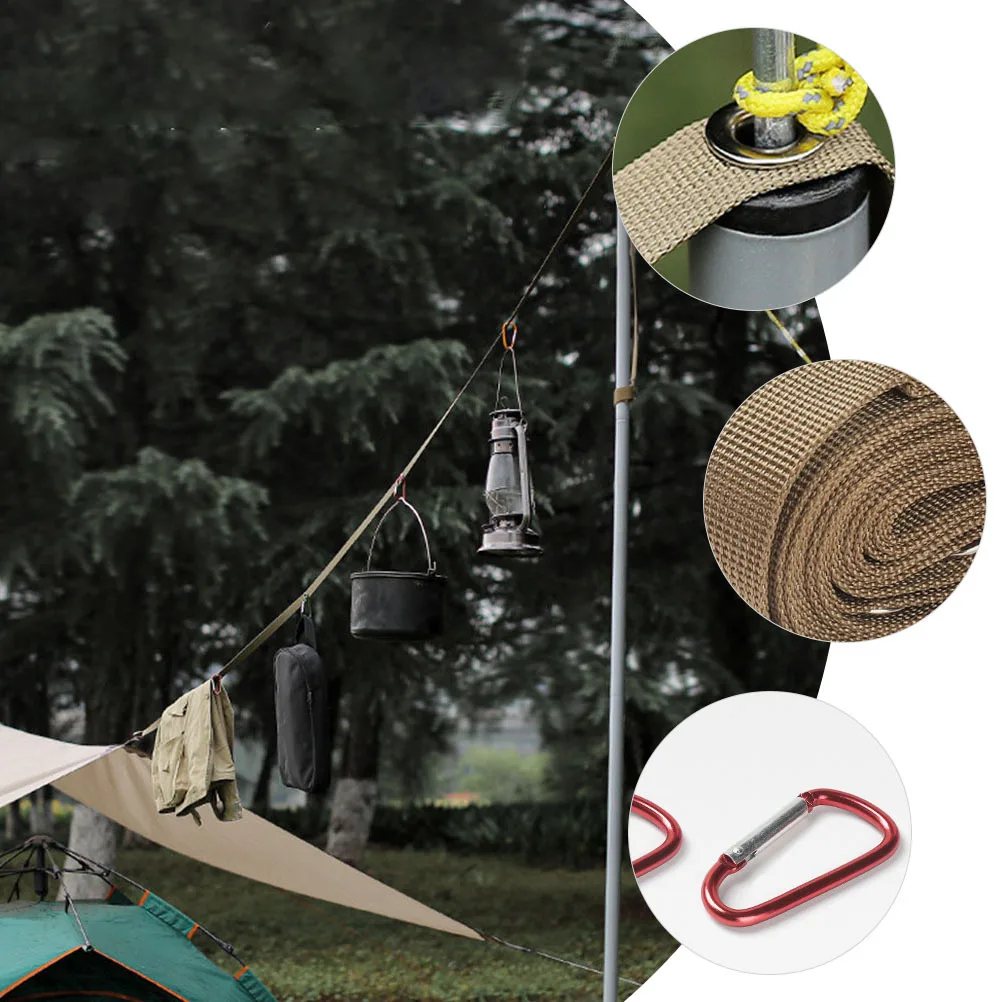 

1Set Tent Canopy Extension Strap Premium Nylon Camping Lanyard for Hanging Lights Cookware Clothes Portable Outdoor Gear Heavy