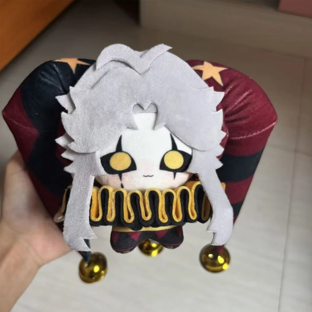 

Latest 10cm Star Eyes With Bell Circus Anime Game Cute Pierrot Cartoon Plush Toys Cosplay Freak Character Keychain Plushie Doll