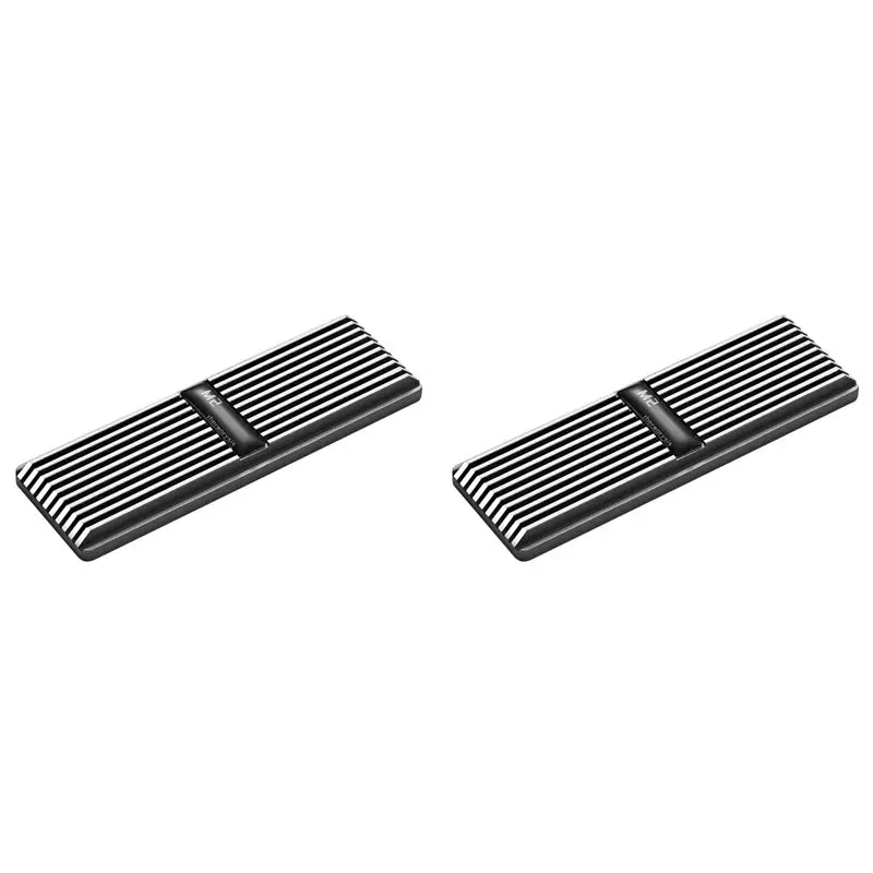 DIGITALBUY 2X M2 Heatsink Heat Dissipation Radiator M.2 Cooling Heat Sink For NVME NGFF M.2 2280 SSD Hard Drive, Grey