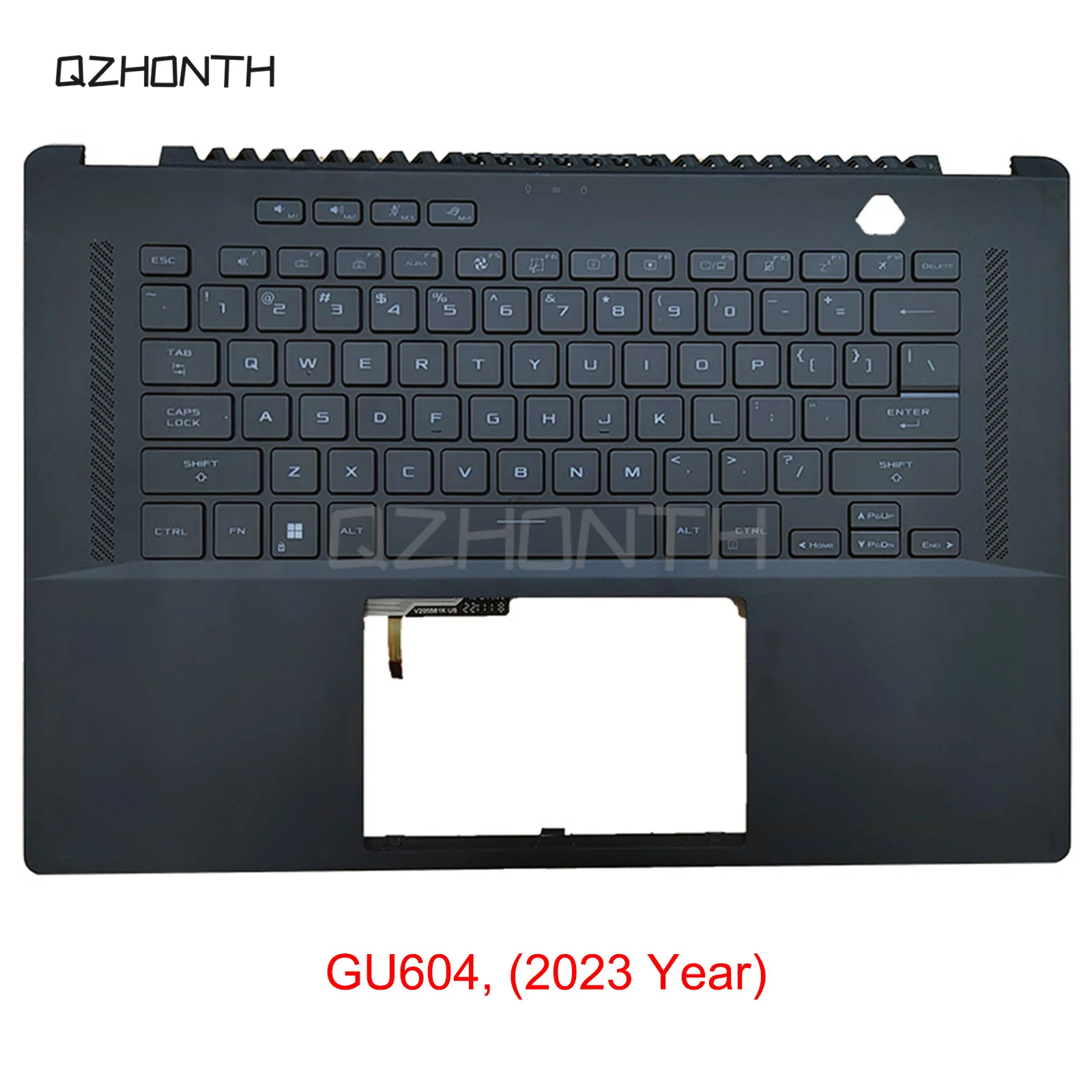 Imagem -01 - Usado Palmrest com Teclado Retroiluminado Asus Rog Zephyrus M16 Gu604 Gu604vy Preto 16 usado palmrest com teclado retroiluminado asus rog zephyrus m16 gu604 gu604vy preto 16 01