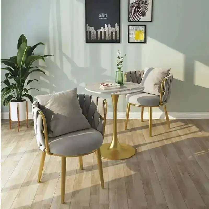 

Living Casual Room Chair Dining Nordic Home Backrest Armchair Bedroom Makeup Chair INS Cafe Chair Lobby Waiting Sofa Chair