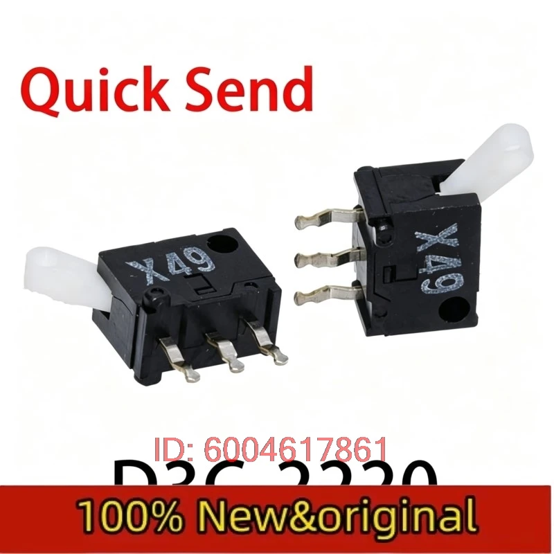 2PCS Original D3C-2220 Micro Joystick Limit 3-foot Travel Detection Micro Switch