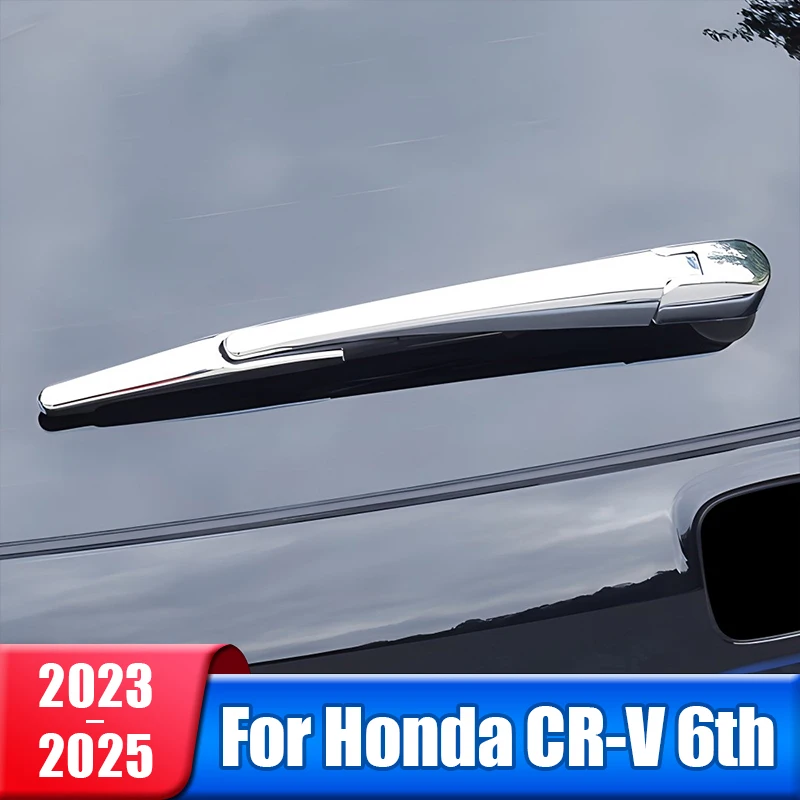 Car Rear Wiper Trim Cover For Honda CRV 6th Gen 2023 2024 2025 CR-V Hybrid Rear Window Wiper Nozzle Trim Sticker Accessories