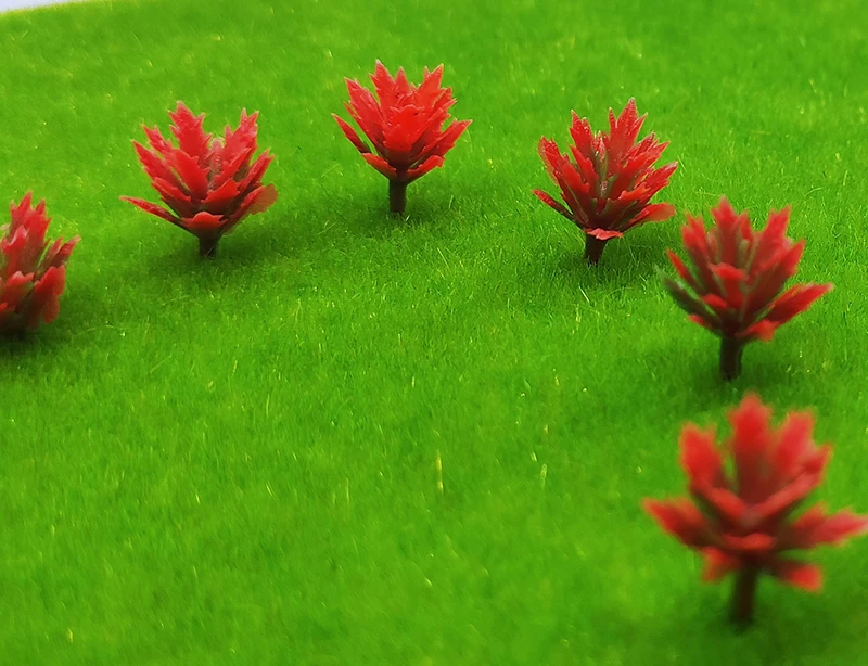 50/100pcs Model Tree Bushes Scale Flower Grass Forest Greenery Plants Building Park Garden Miniature Landscape Layout 1:87/1:100