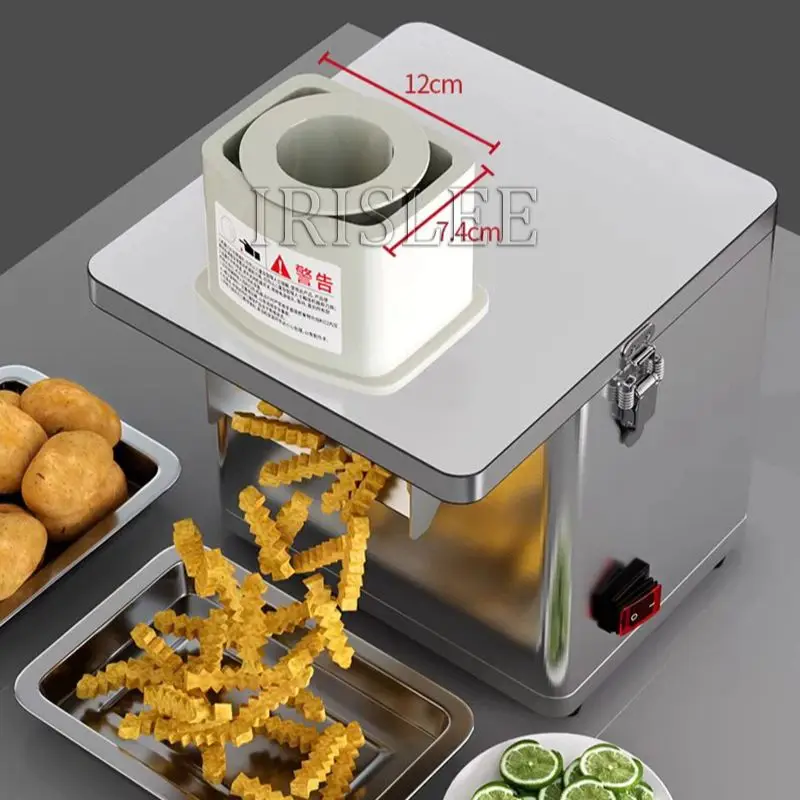 Electric Wolf Tooth Potato Chips Machine Commercial Fully Automatic Wave Potato Pushing Machine Potato Chips Stick Maker Machine