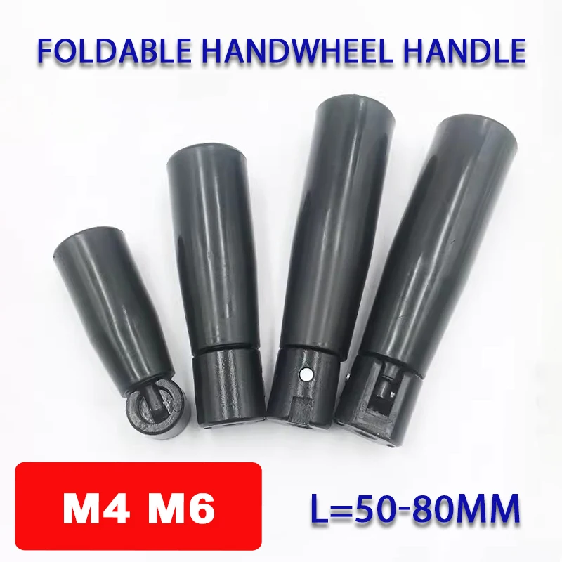 1pcs Foldable Handwheel Handle M4 M6 Revolving Handwheel Machine Handle Revolving Handle Milling Machine Thumb Screw Handle