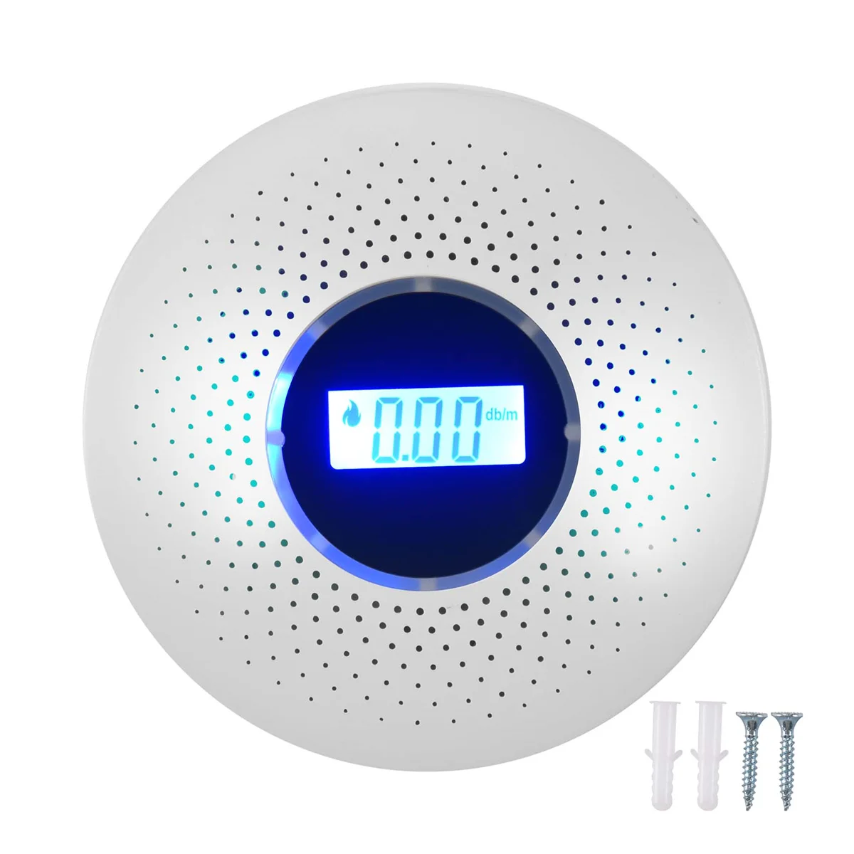 Detector combinado de monóxido de carbono y humo, alarma de CO con pilas y luz LED, advertencia de sonido intermitente