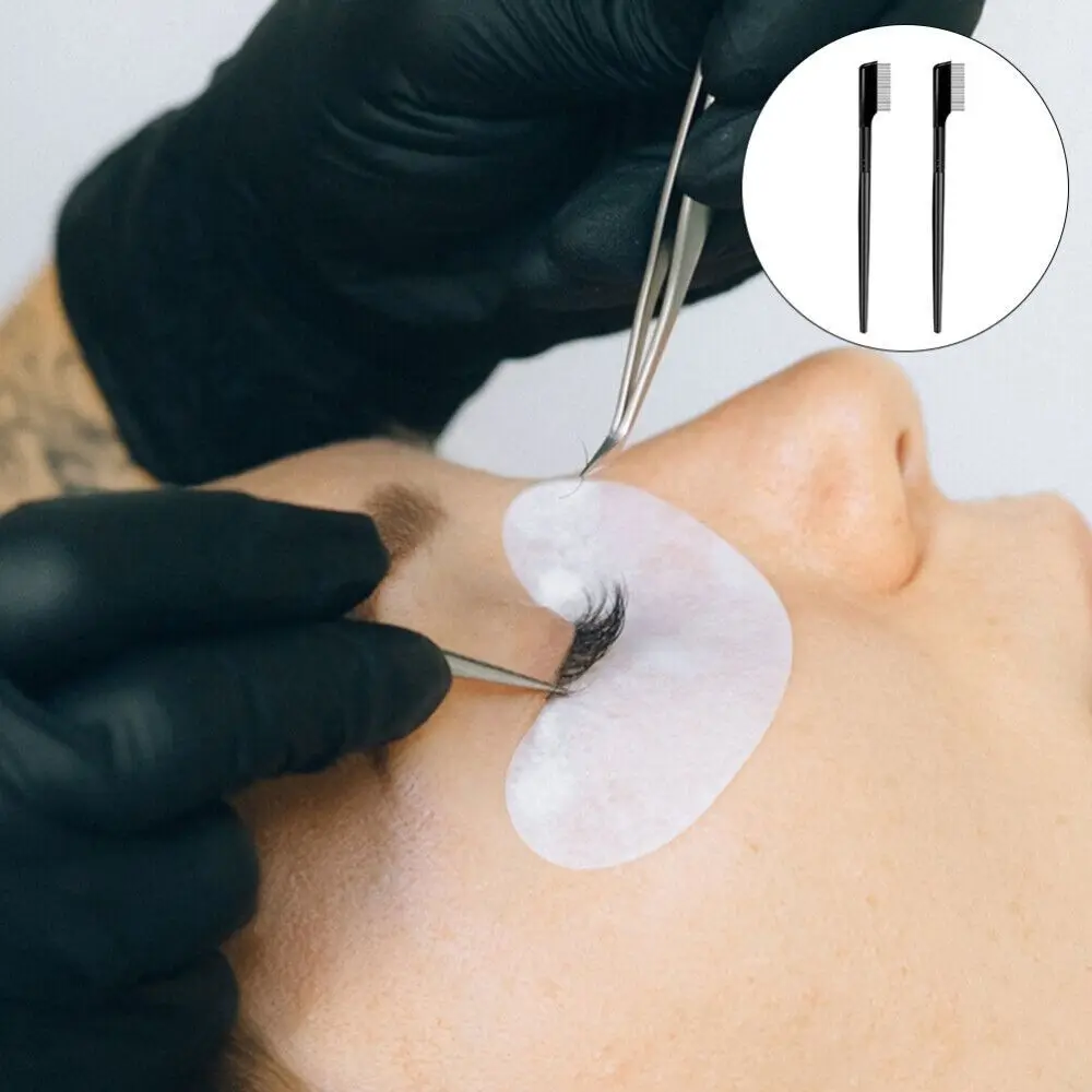 Wimpernkamm aus Metall, Augen-Make-up-Pinsel, Wimpernkamm mit Abdeckung, Lockenwickler, Make-up-Pinsel, Augenbrauenkamm, Wimpernbürste, Wimperntrenner