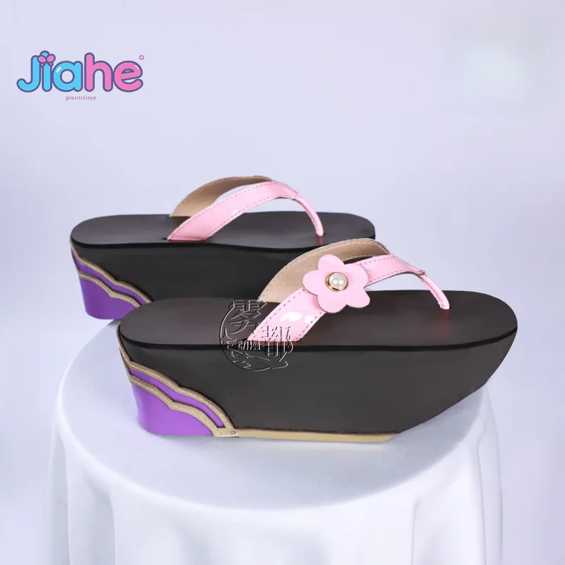 

Yumemizuki Mizuki Game Genshin Impact Cosplay Shoes Halloween Carnival Sweet Men and Women Fashion Thick Bottom Wooden Clogs
