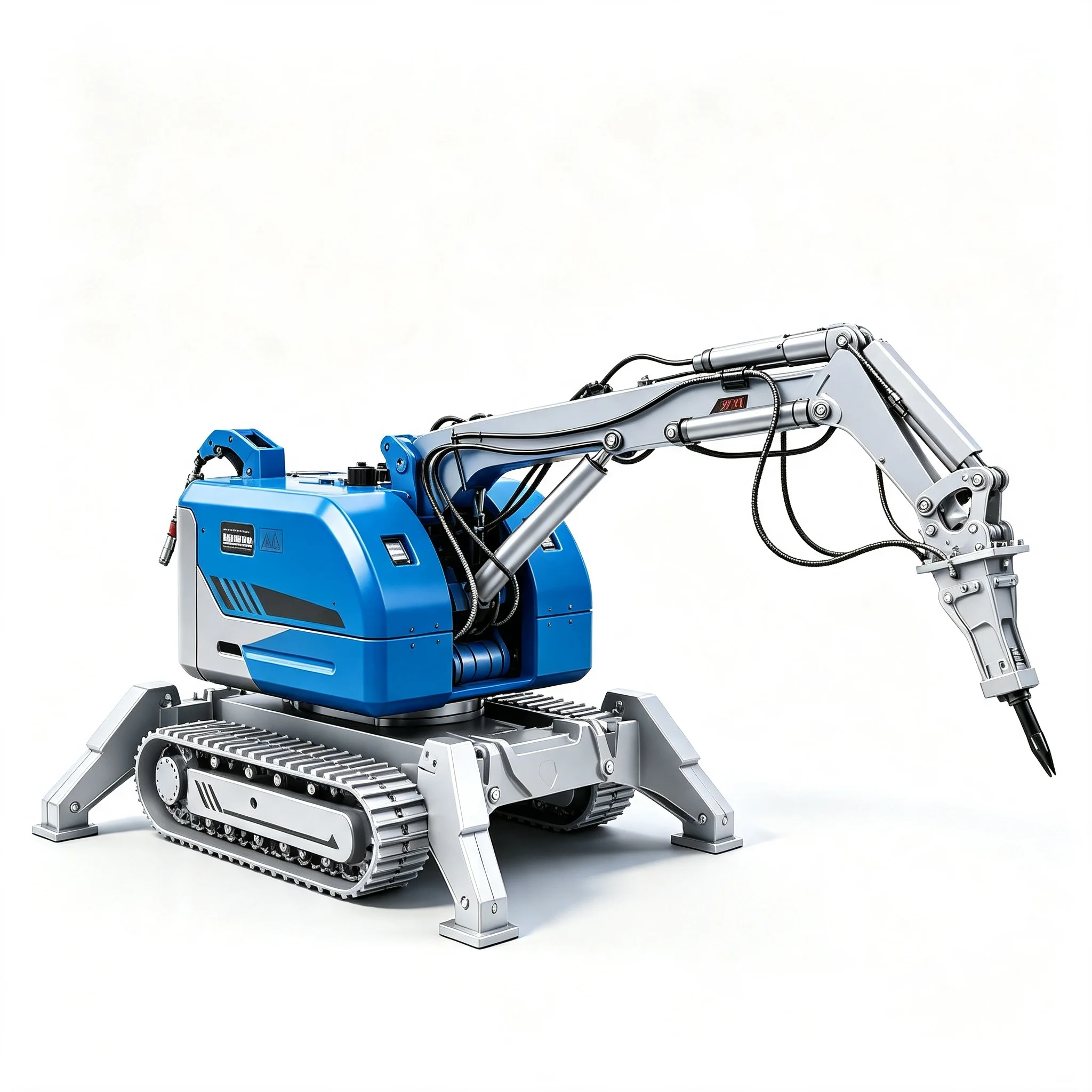 Mine Tunnel Hidden Danger Removal Real-time Gas Detection Support Crawler Multi-function Demolition Robot