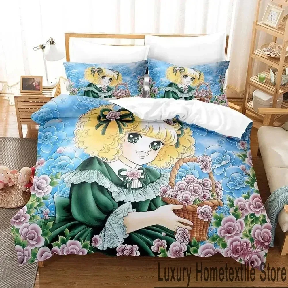 

3D Print Manga Candy Anime Bedding Set Boys Girls Twin Queen King Size Duvet Cover Pillowcase Bed boys Adult Home Textileextile