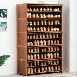 10-Tier Bamboo Shoe Rack Cabinet Wood Shelf St for Shoes Books  Organizer Bamboo Shoe Storage Rack for Entryway