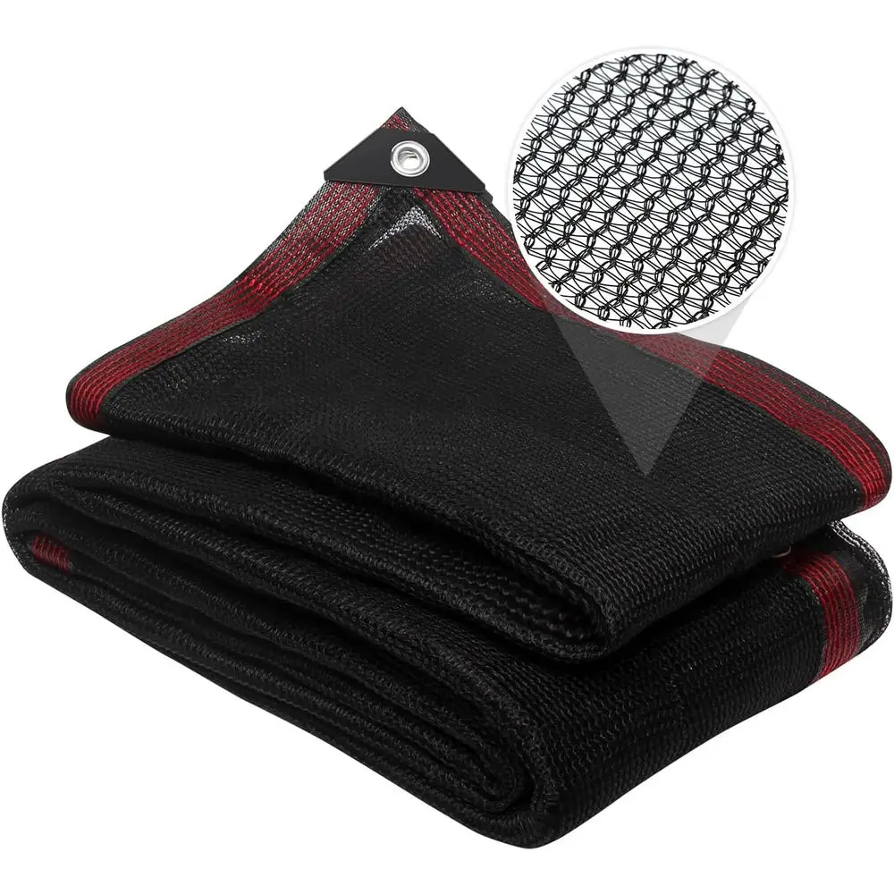 

Heavy-Duty 10x20ft Black Mesh Tarp with Grommets for Outdoor, Garden, and Pool Protection