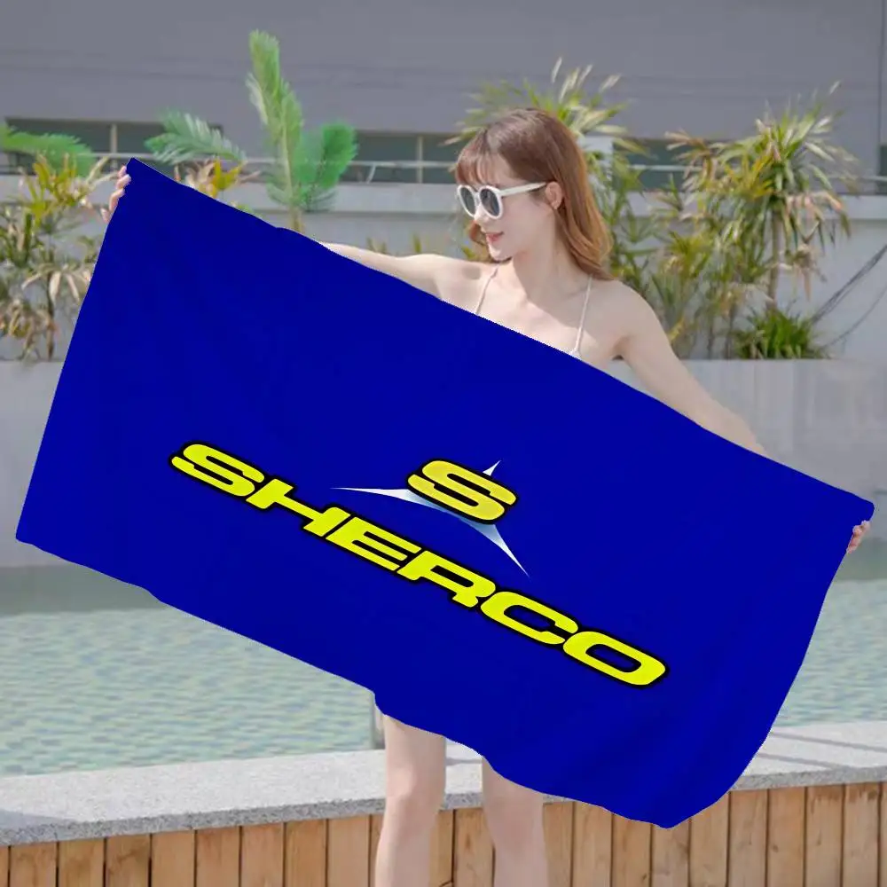 S-Sherco LOGO Bath Towel Microfiber Soft Water Absorbing Breathable For Girl Kids Decorative Cartoon Beach Towel
