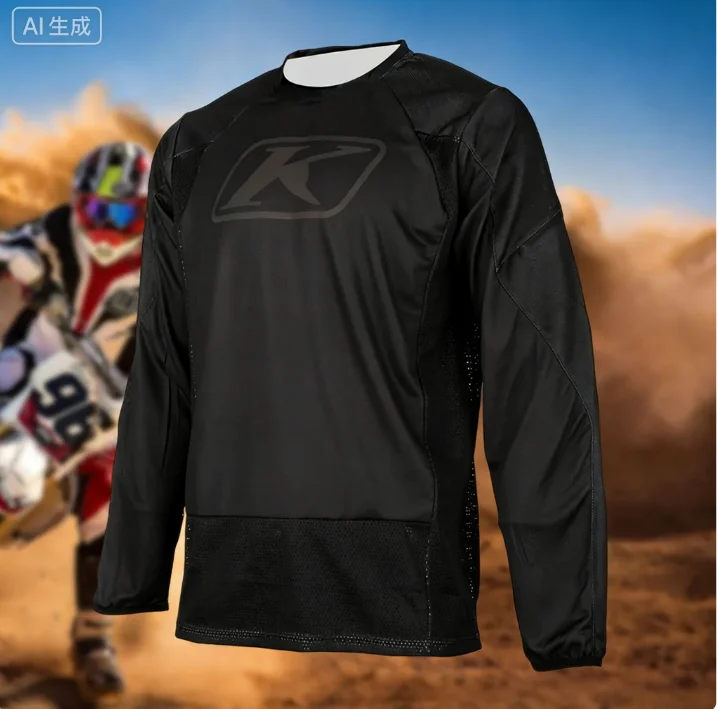 Summer BMX DH MTB Long Sleeved T-Shirt Bicycles Clothes KLTM Retro Motocross Jerseys Motorcycle Mountain Bike Cycling Clothing