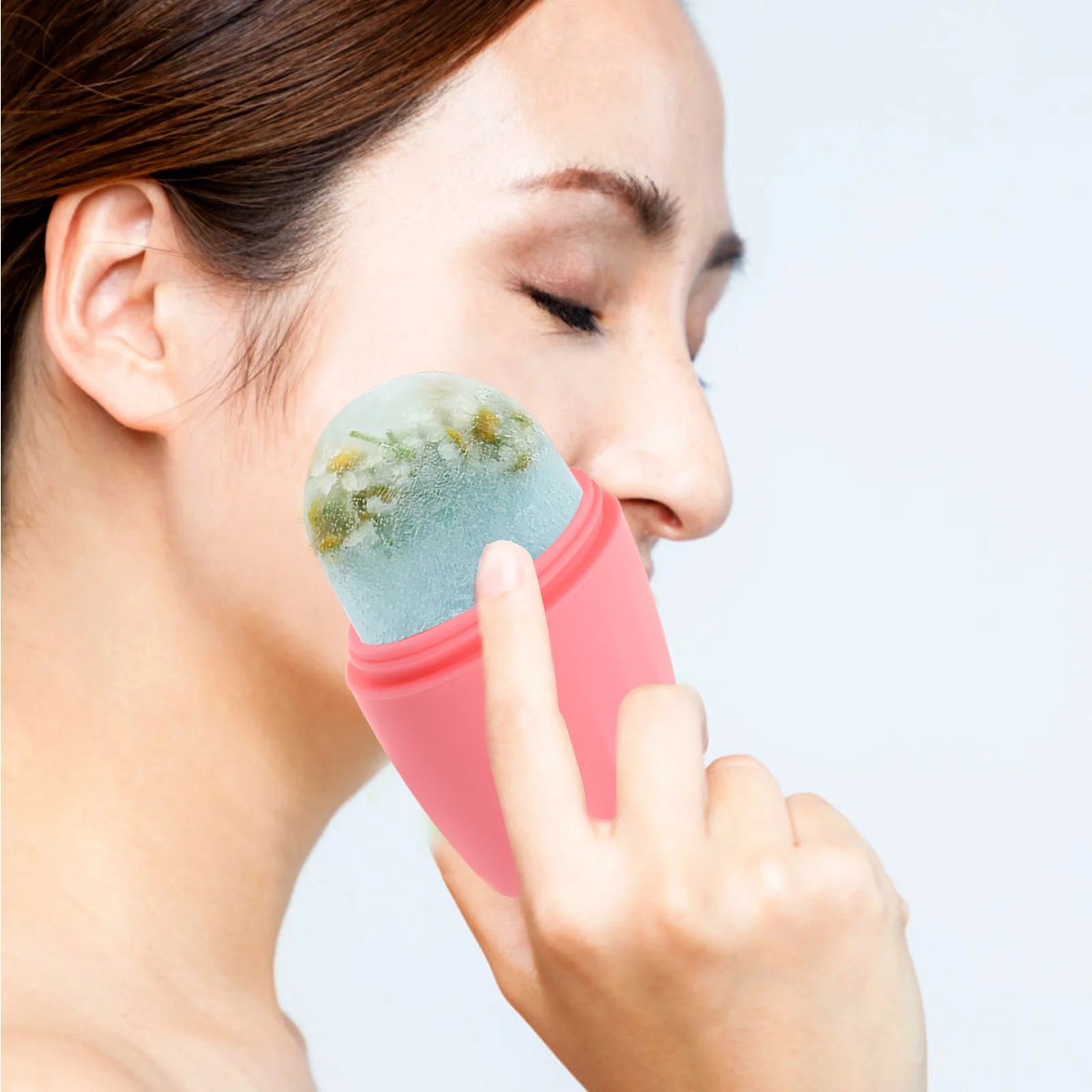 Per il viso, occhi, sollievo dal gonfiore, strumento per il massaggio del viso, rullo per la cura della pelle, design compatto e leggero, impacco di ghiaccio per il viso