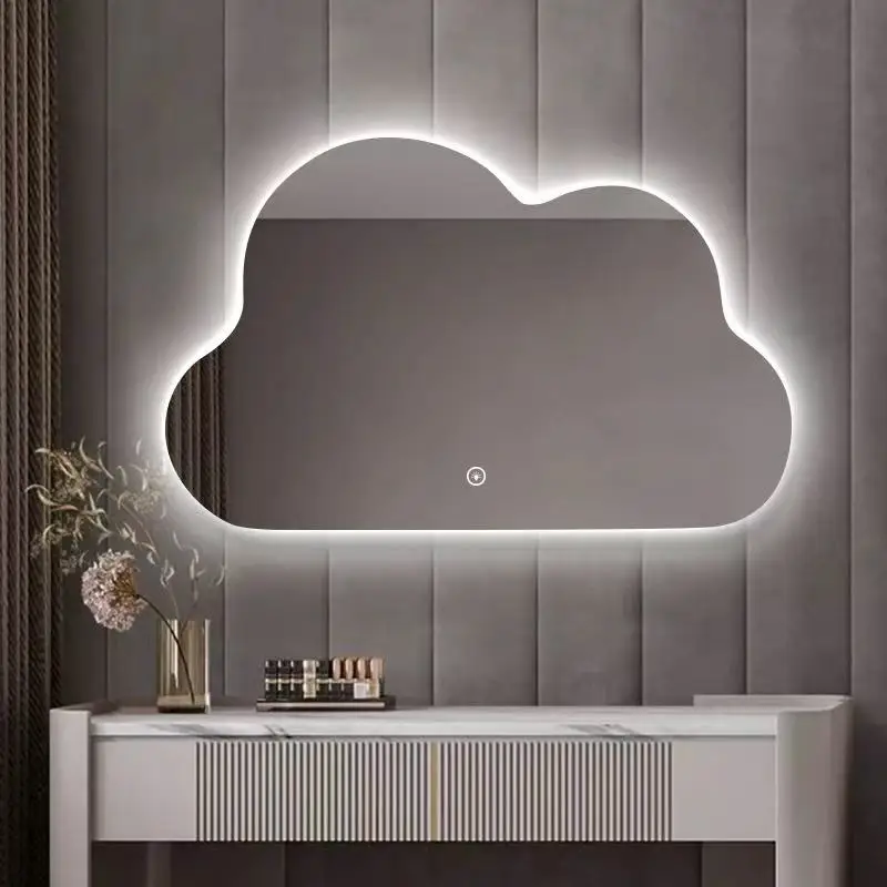 Cloud Modeling Smart Led Lamp Cosmetic  Bathroom Mirror Home Dormitory Commercial Wall-mounted Decorative Mirror