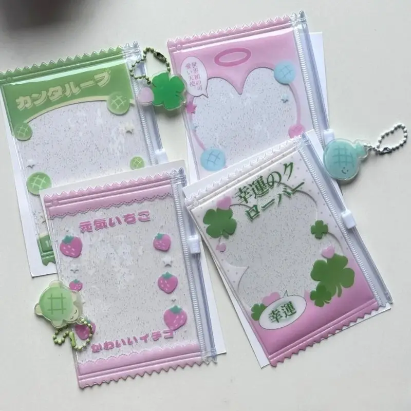 1pcs Cute Transparent Shiny Candy Bag Korean Card Sleeves Holder INS Photocard Holder Card Films Game Cards Protector