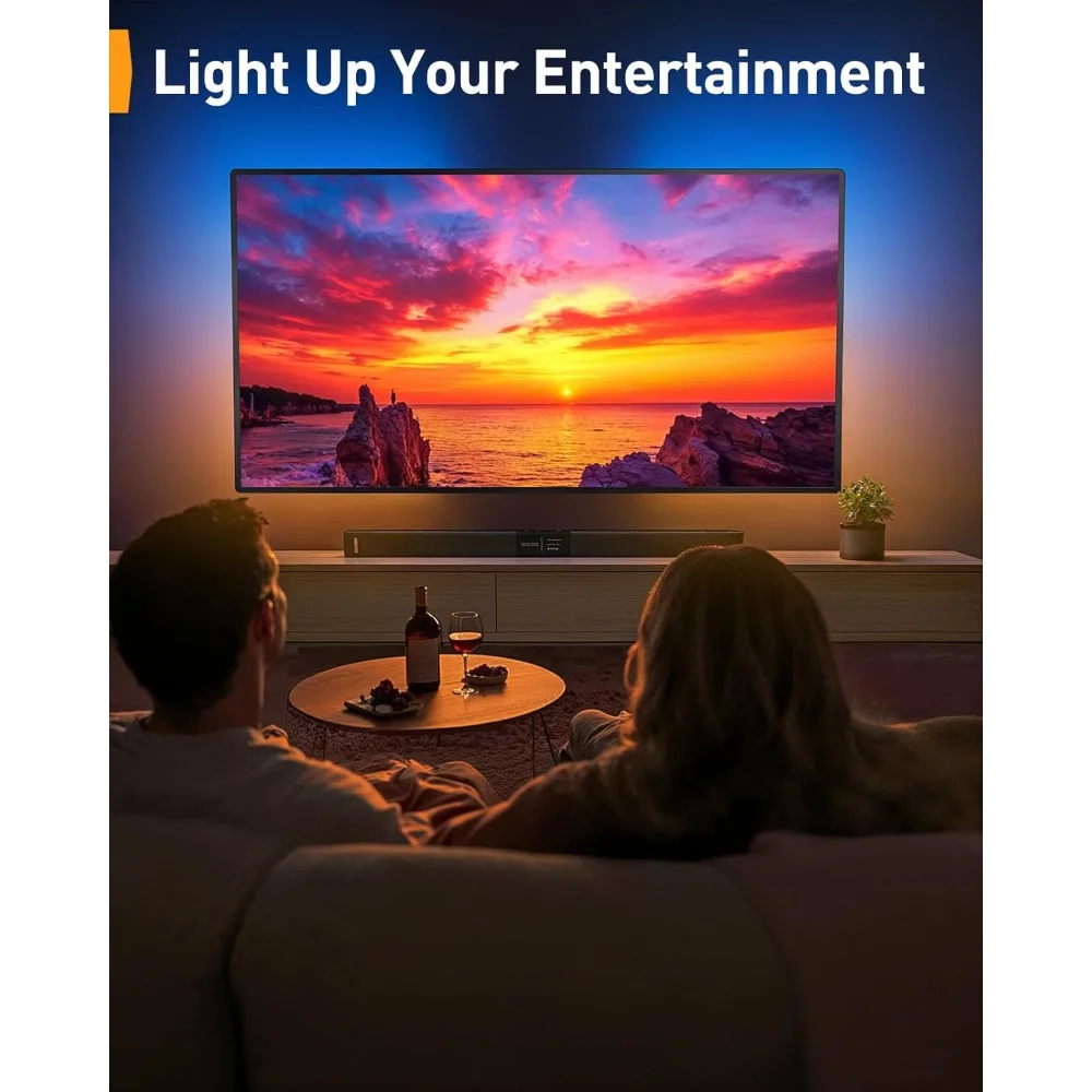 Suporte de parede para TV pré-montado com luzes LED para TVs de 26 a 65 polegadas de até 99 libras, Max VESA 400x400mm, giratório, extensão,